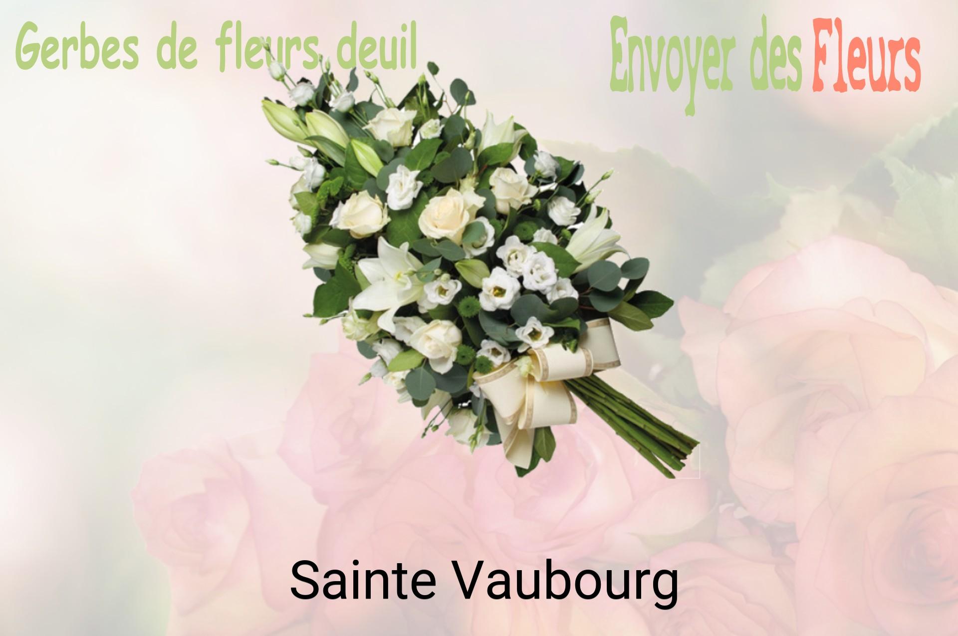 Gerbe de fleurs de deuil livrée à Sainte-Vaubourg